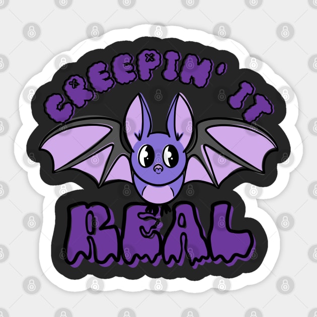 Creepin' It Real Sticker by ShadowCatCreationsCo